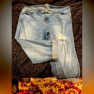 Torrid crop boyfriend jeans size 22